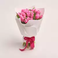 Букет 25 Рожевих тюльпанів