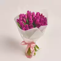 Bouquet of 35 Purple Tulips