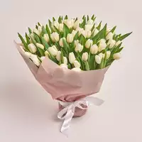 Букет 75 Білих тюльпанів