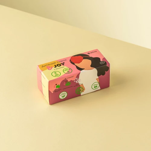 Зображення товару Дитячий сирок &JOY з малиною, артикул: 4032