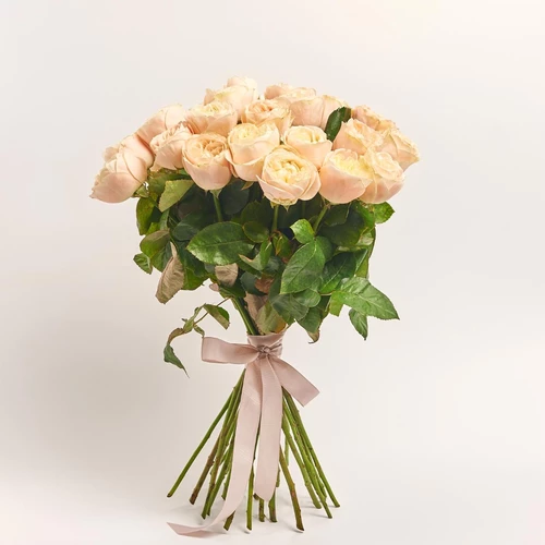 Product image Bouquet of 25 Cream peony Roses, packaging: Without packaging, vendor code: 4050