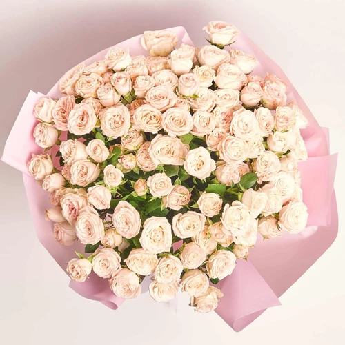 Product image Bouquet of 25 Roses Spray Bombastic, packaging: Pink, vendor code: 4057