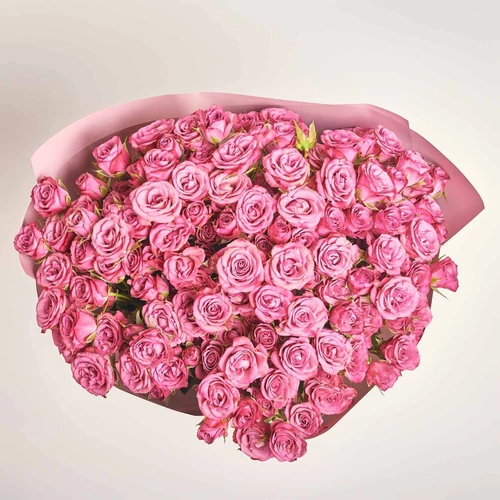 Product image Bouquet of 25 Purple Roses Spray, packaging: Gradiens tiffany, vendor code: 4058