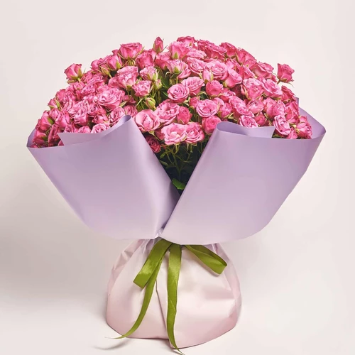 Product image Bouquet of 51 Purple Roses Spray, packaging: Gradiens violet, vendor code: 4059