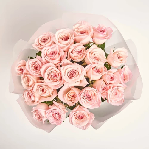 Product image Bouquet of 25 Roses Ohara, packaging: Transparent, SKU: 4079
