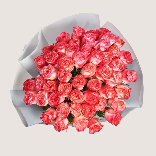 Product image Bouquet of 51 Enchantment Roses, packaging: Gray, SKU: 4107