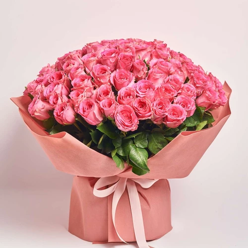 Product image Bouquet of 101 Roses Waterheim, packaging: Kafin rust, SKU: 4108