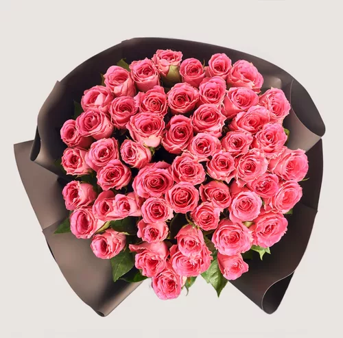 Product image Bouquet of 51 Roses Waterheim, packaging: 
Graphite, SKU: 4112