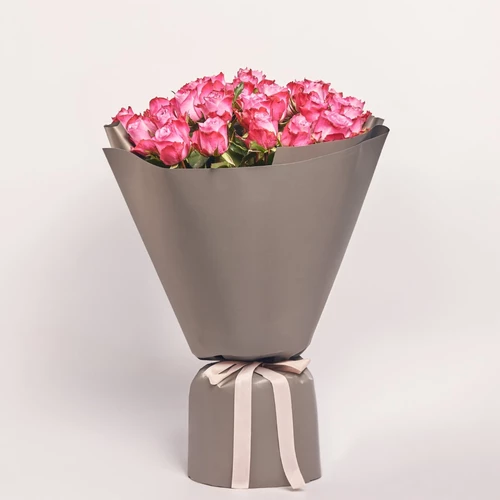 Product image Bouquet of 35 Roses DeepPurple, packaging: 
Graphite, SKU: 4127