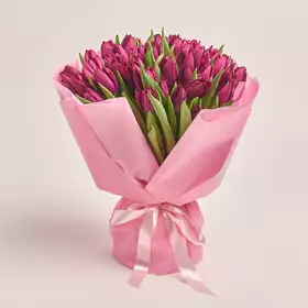 Букет 51 Фіолетовий тюльпан