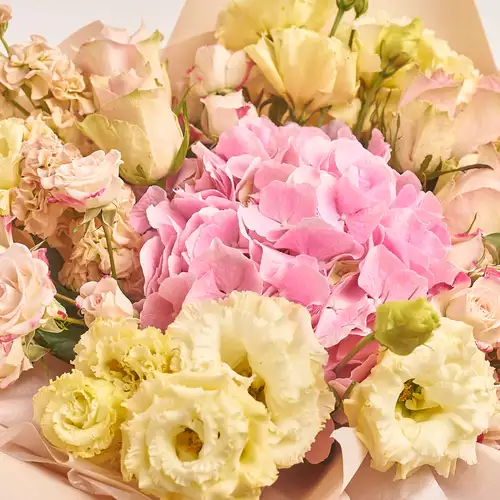 Зображення товару Букет 618, пакування: Кафін кремовий, артикул: 2316