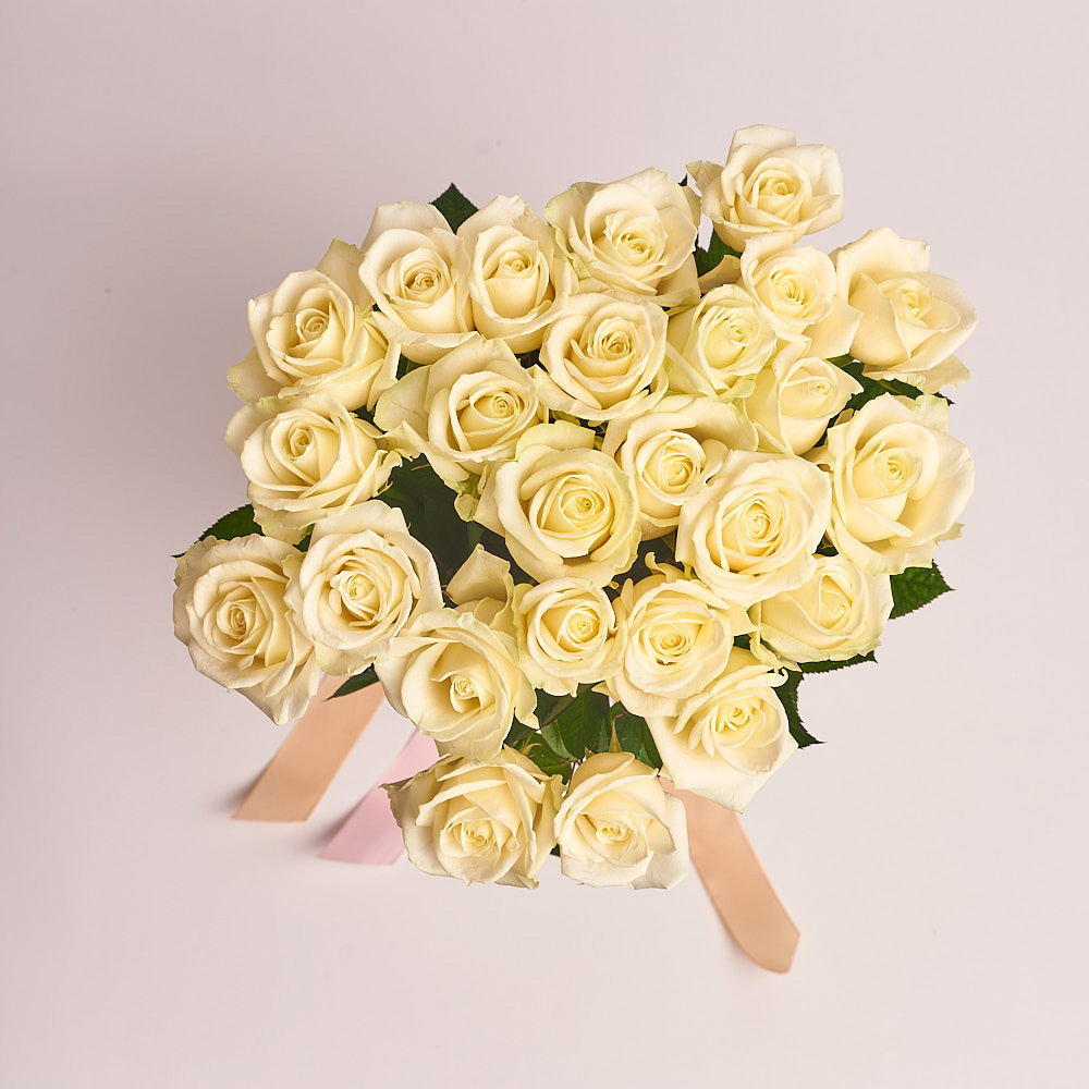 Изображение товара Букет 25 Белых Роз, артикул: 2869