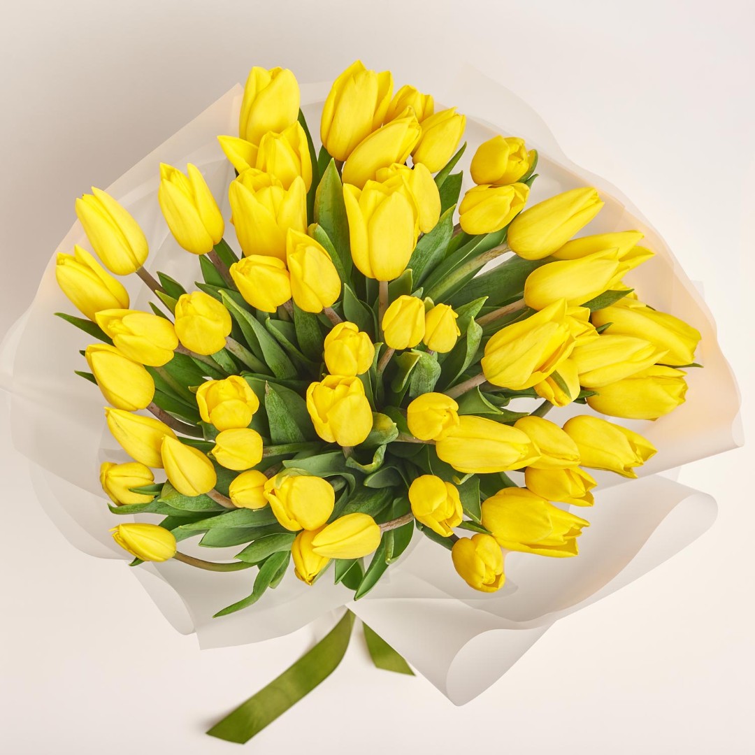 Product image Bouquet 51 Yellow tulip, vendor code: 2289