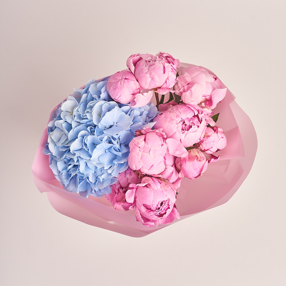 Product image Bouquet of 9 Peonies and Hydrangea, vendor code: 2462