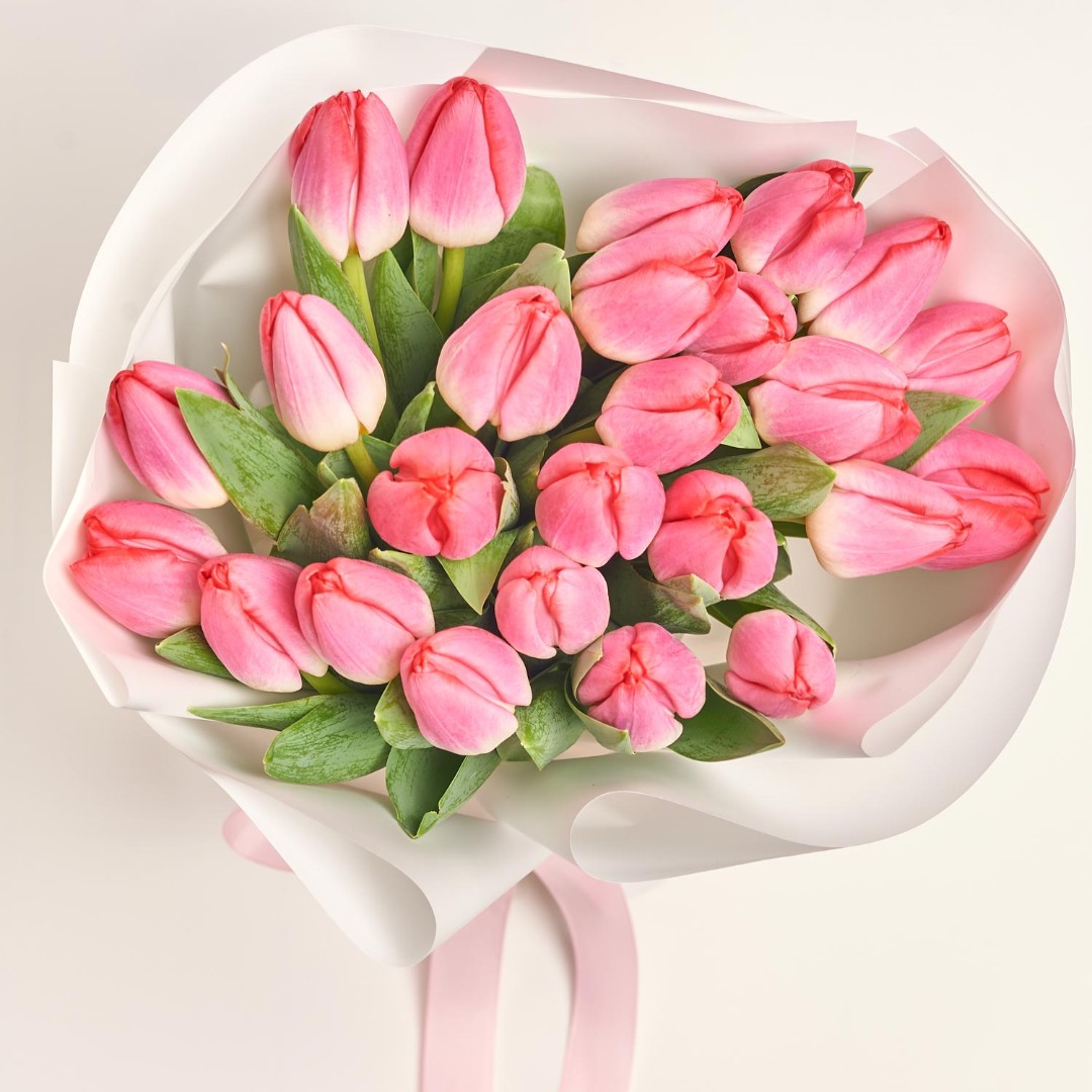 Product image Bouquet of 25 Pink Tulips, vendor code: 2263