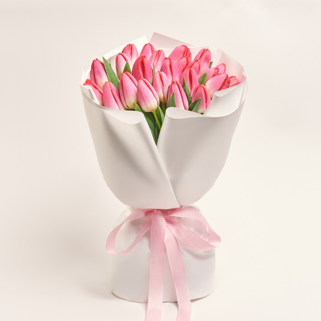 Product image Bouquet of 25 Pink Tulips, vendor code: 2263