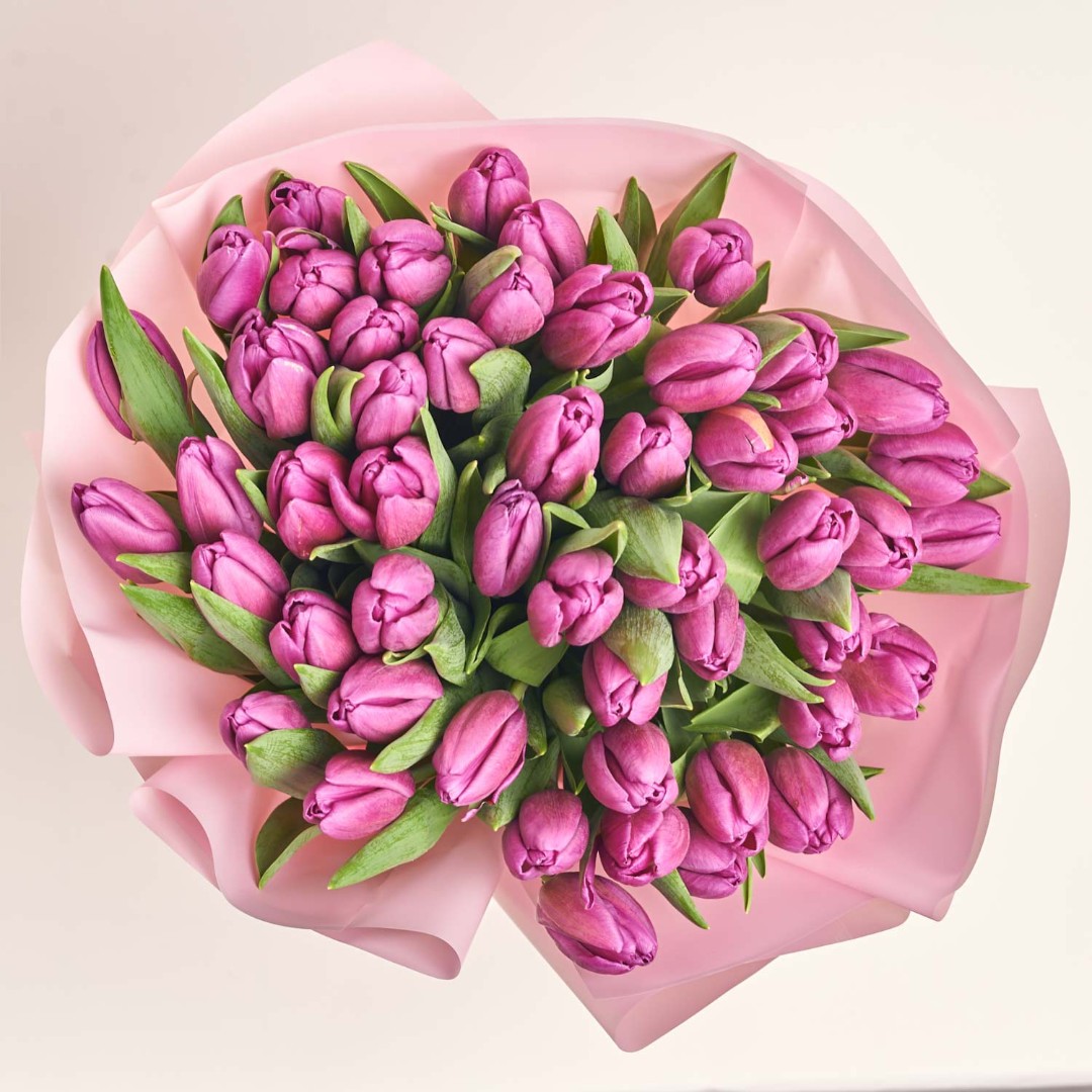 Product image Bouquet 51 Purple Tulip, vendor code: 2298