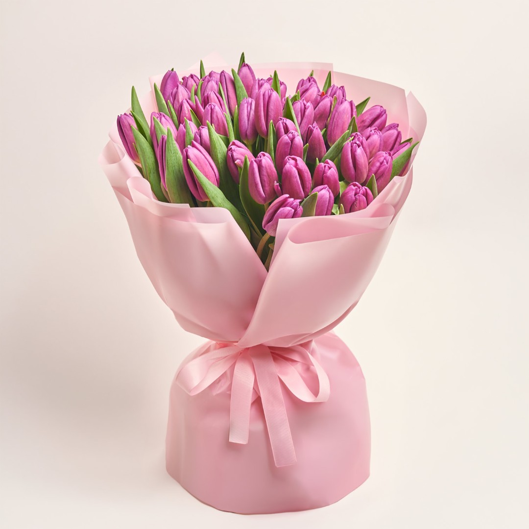 Product image Bouquet 51 Purple Tulip, vendor code: 2298