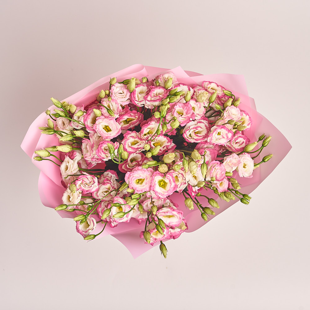 Product image Bouquet of 25 White-Pink Eustomas, vendor code: 2634