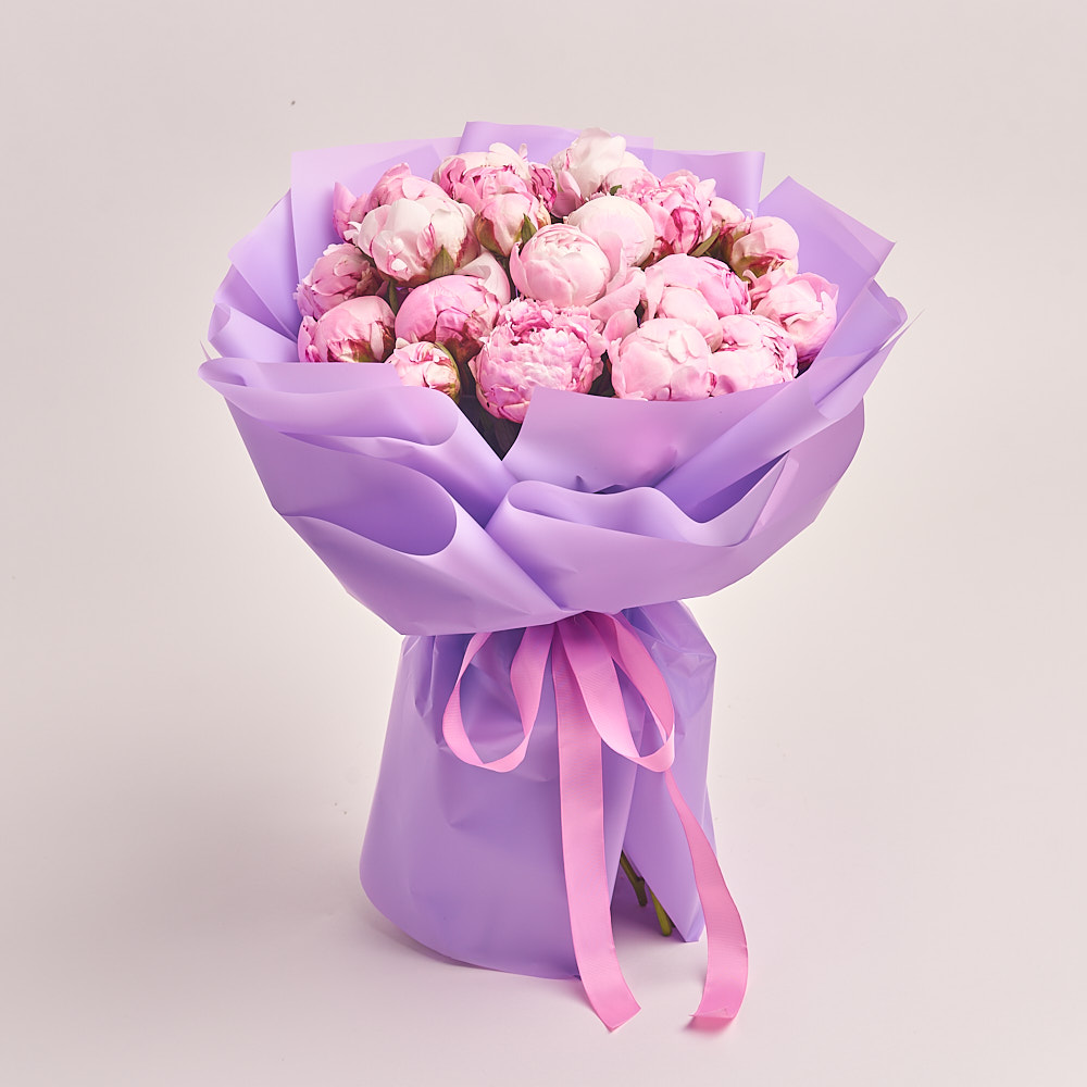Product image Bouquet of 25 Pink Peonies Mix, vendor code: 2771