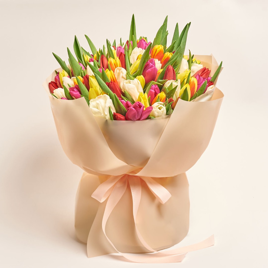 Product image Bouquet of 101 Tulips Мix, vendor code: 3004
