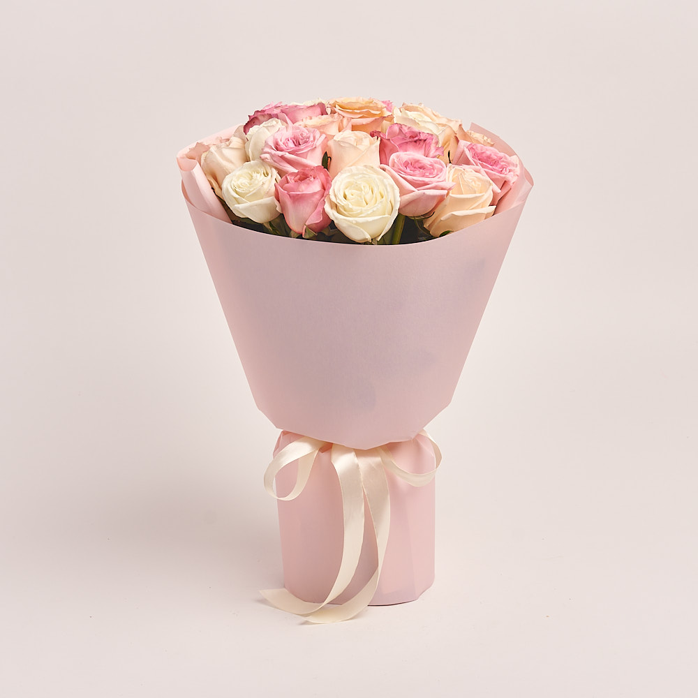 Product image Bouquet of 25 peony Roses Мix, vendor code: 3176