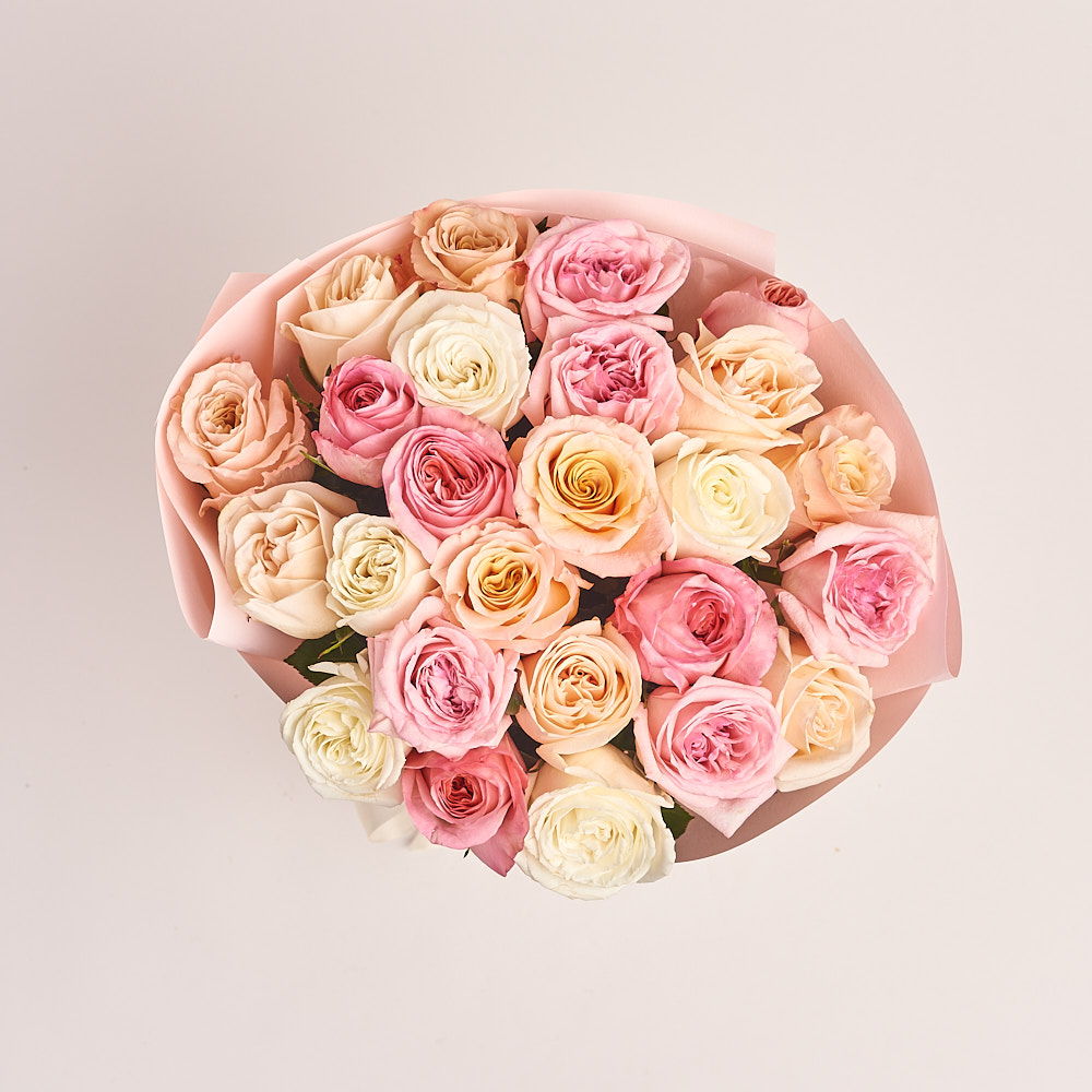 Product image Bouquet of 25 peony Roses Мix, vendor code: 3176
