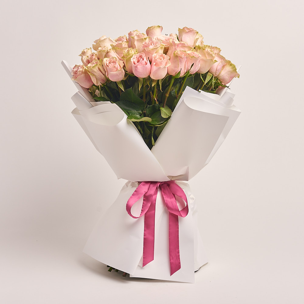 Product image Bouquet of 51 Roses Frutetto, packaging: White, vendor code: 3189