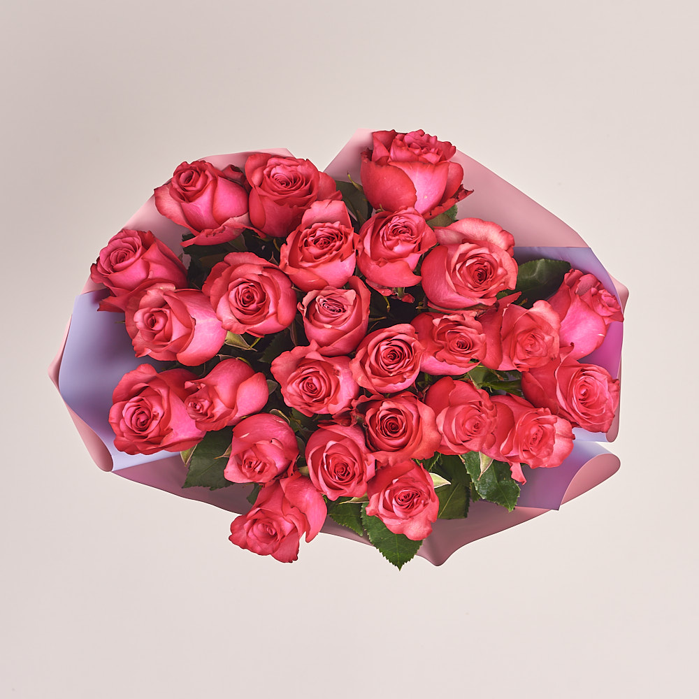 Product image Bouquet of 25 Ruspberry Roses, vendor code: 3203