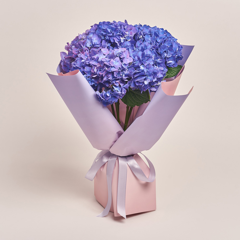 Product image Bouquet of 3 Purple Hydrangeas, vendor code: 3419
