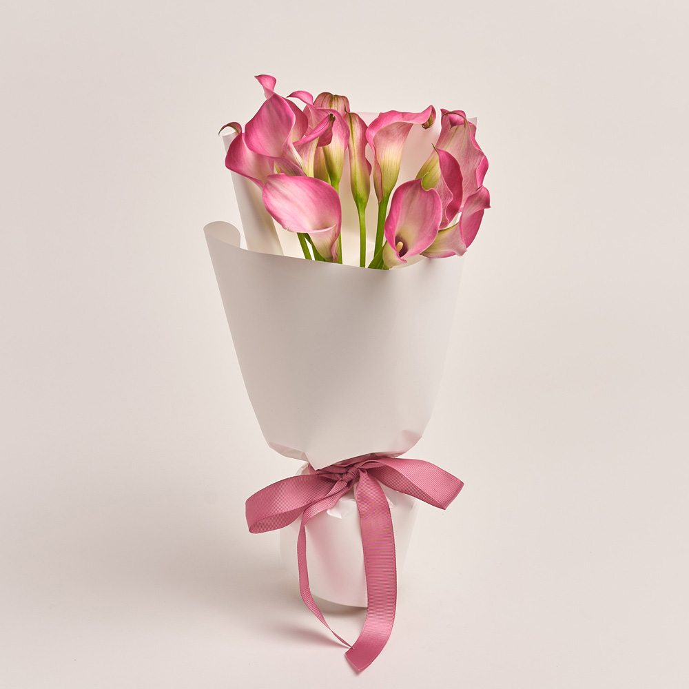 Product image Bouquet of 15 Pink Callas, vendor code: 3464