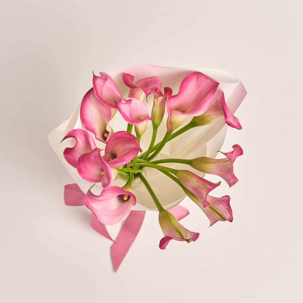 Product image Bouquet of 15 Pink Callas, vendor code: 3464