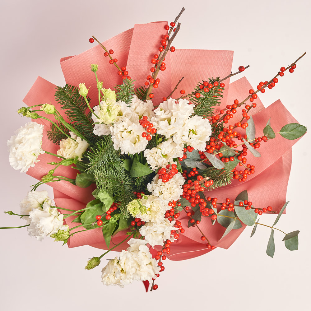 Product image Christmas Bouquet №11, packaging: Kafin rust, vendor code: 3688