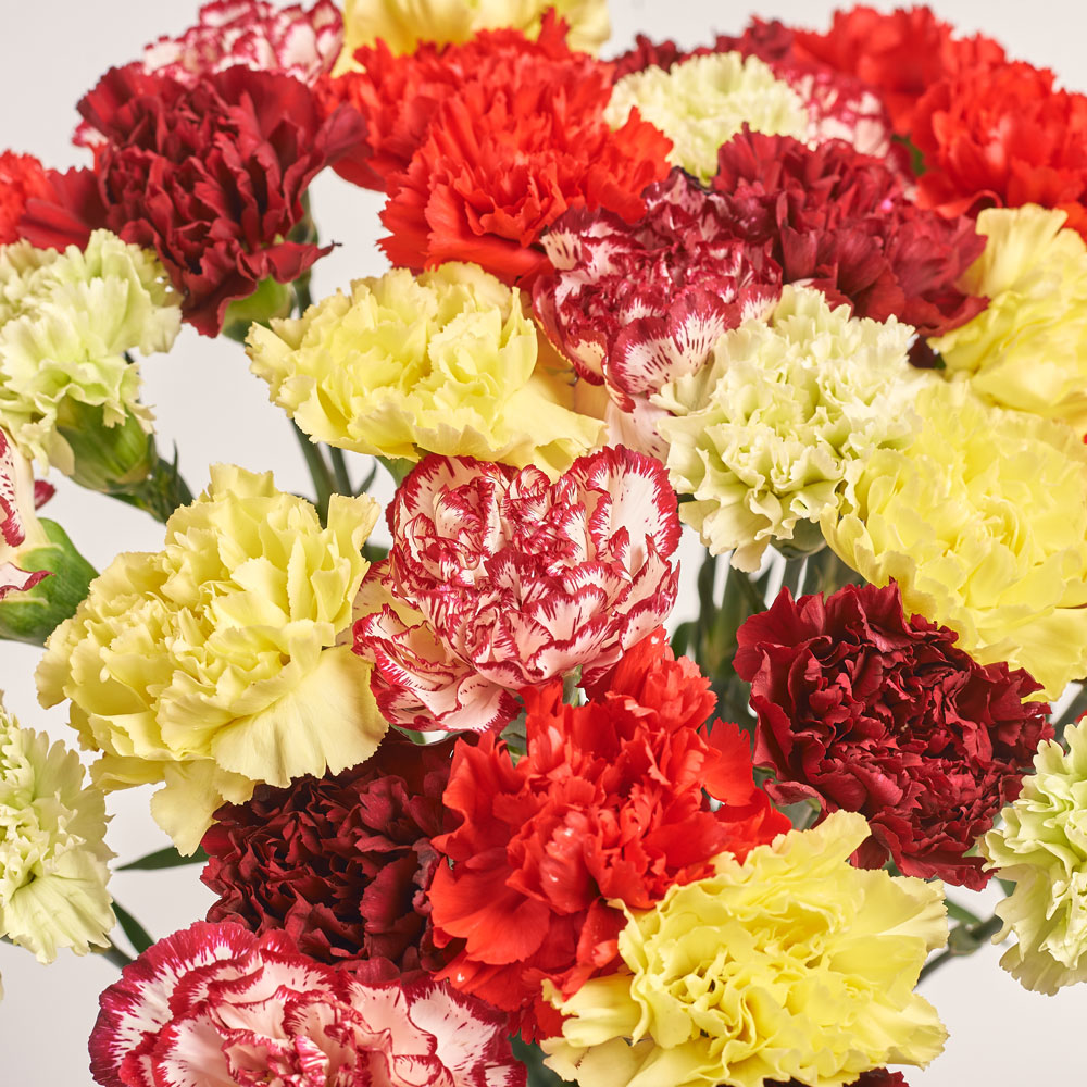 Product image Bouquet 35 Carnations mix, packaging: Kafin rust, vendor code: 3709