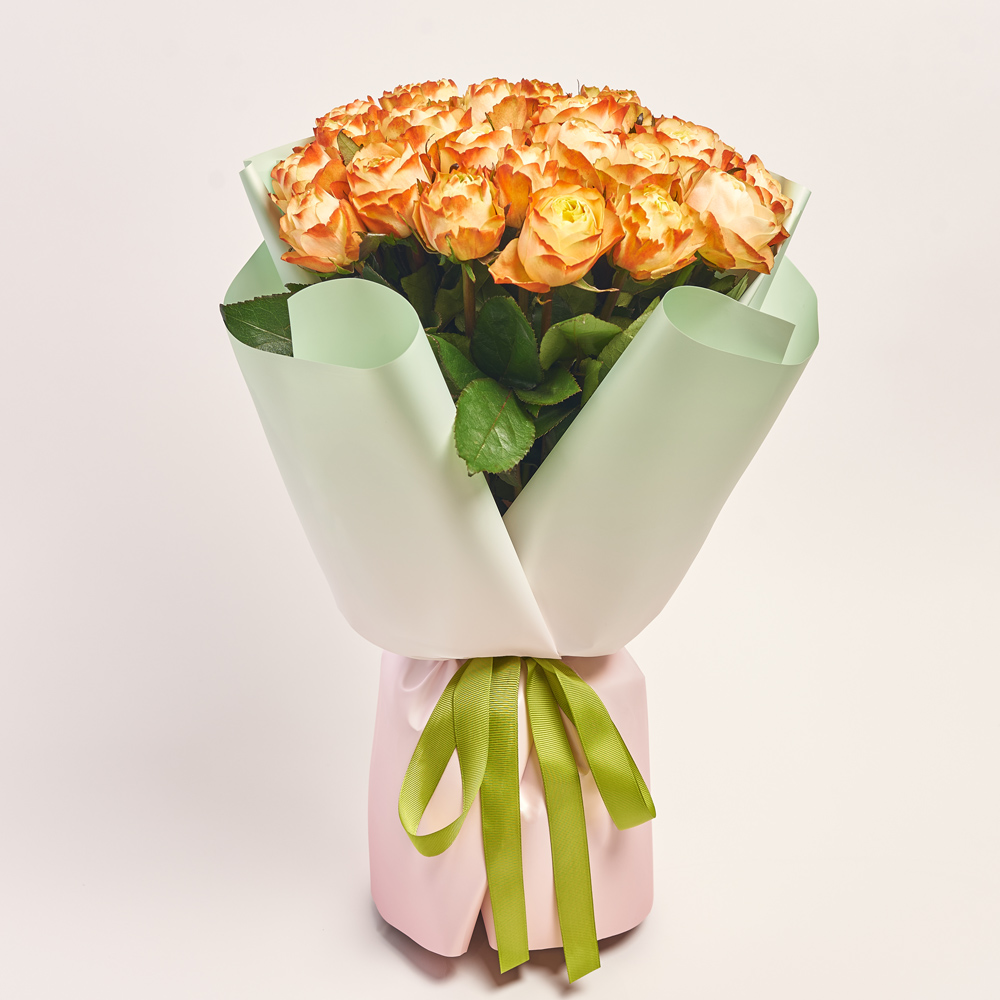 Product image Bouquet of 25 Roses Karma, packaging: Gradiens tiffany, vendor code: 3713