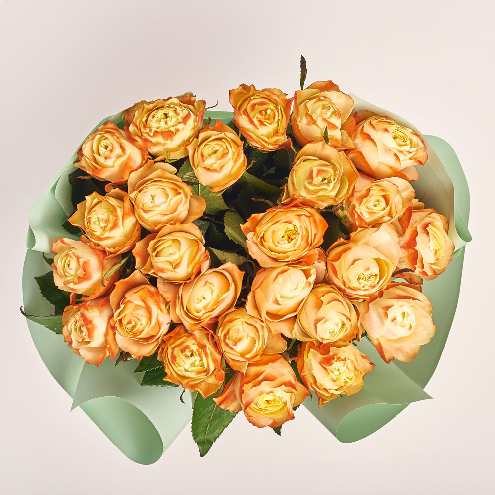 Product image Bouquet of 25 Roses Karma, packaging: Gradiens tiffany, vendor code: 3713