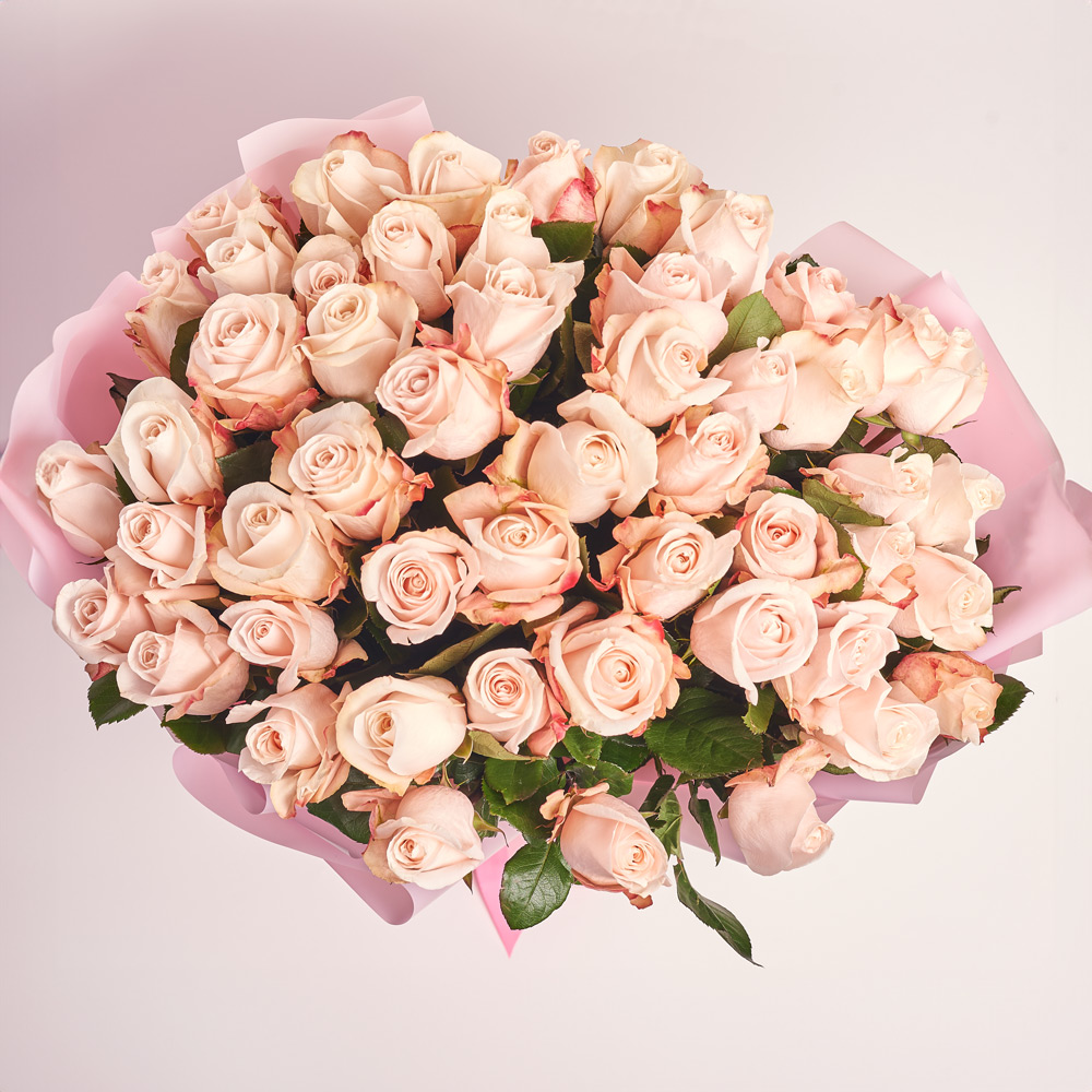 Product image Bouquet 51 Pomaros roses, packaging: Pink, vendor code: 3753