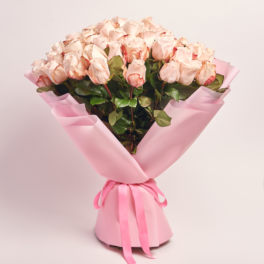 Product image Bouquet 51 Pomaros roses, packaging: Pink, vendor code: 3753