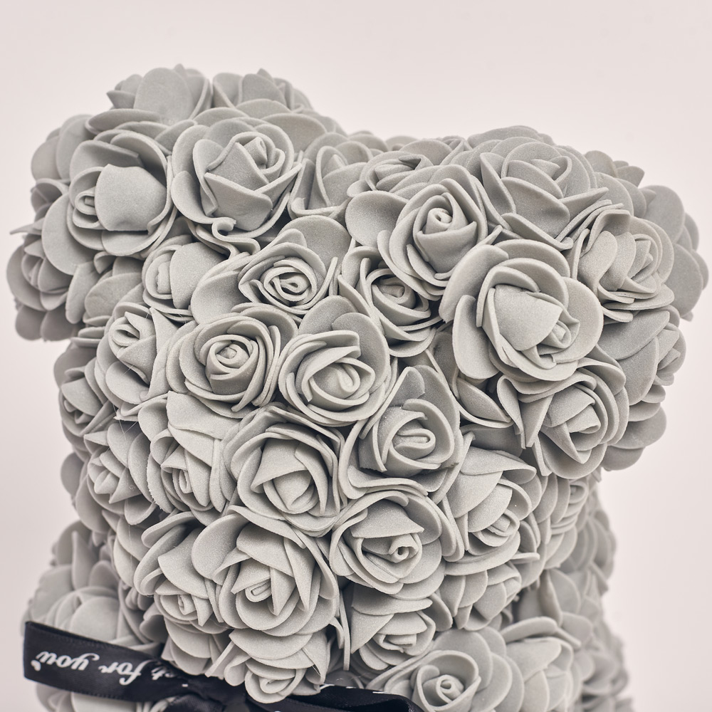 Product image Bear made of gray flowers, vendor code: 3759