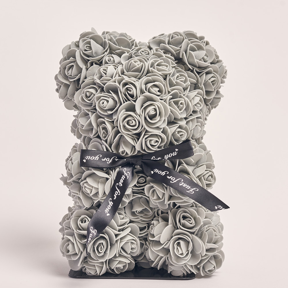 Product image Bear made of gray flowers, vendor code: 3759