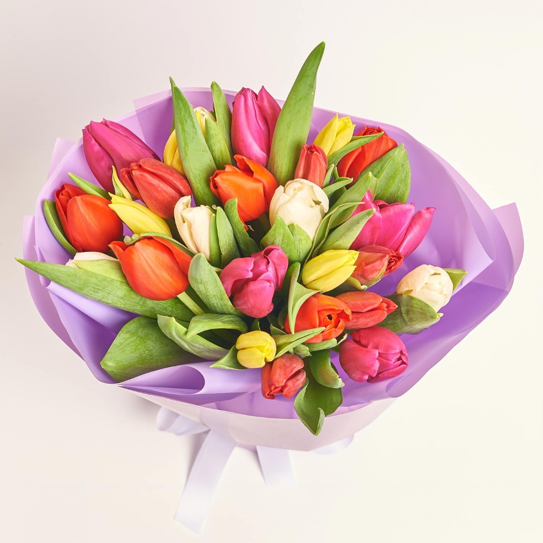 Изображение товара Букет 25 Тюльпанов Микс, артикул: 2264
