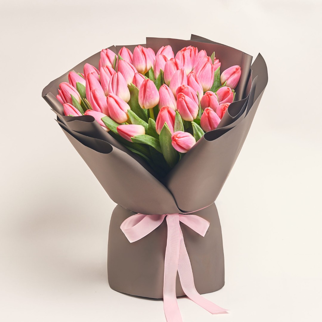 Зображення товару Букет 51 Рожевий тюльпан, артикул: 2297