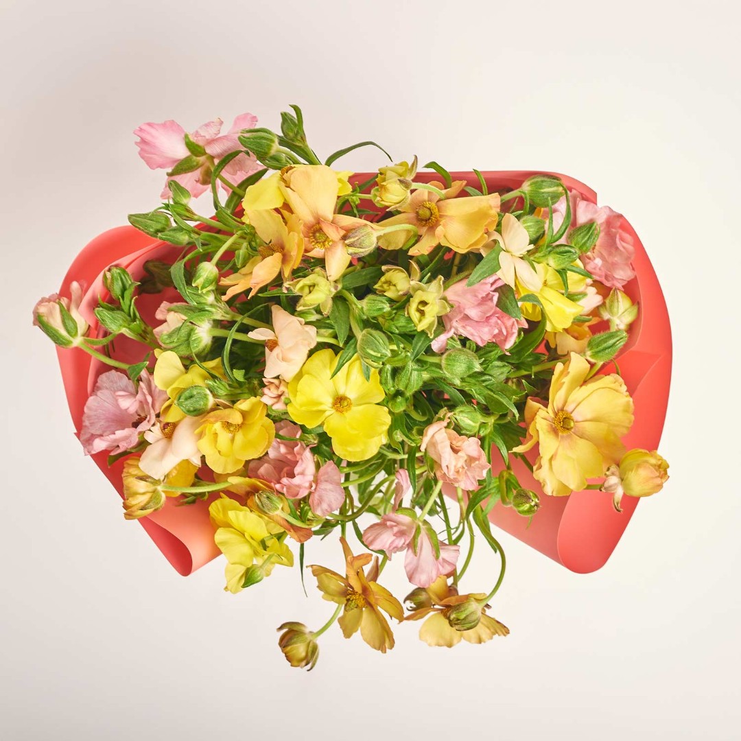 Product image Bouquet 25 Ranunculuses Butterfly Мix, vendor code: 4047