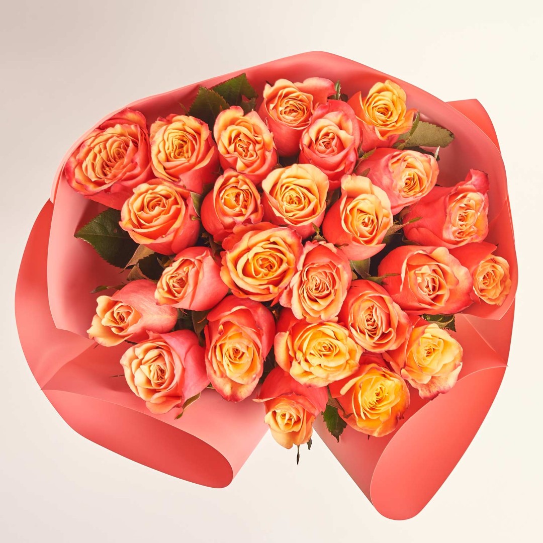 Product image Bouquet of 25 Bicolor roses, vendor code: 4052