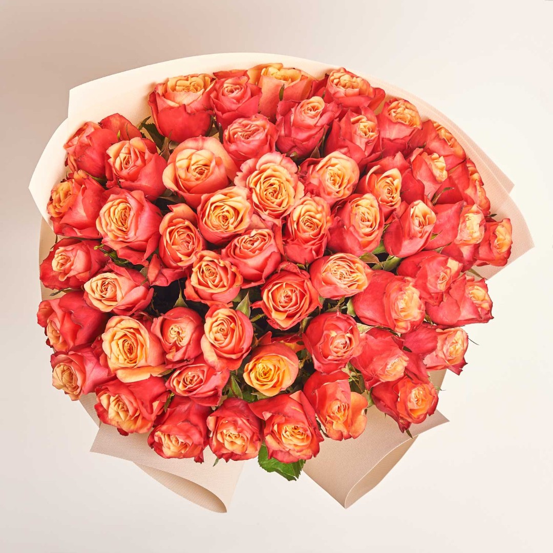 Product image Bouquet of 51 Bicolor roses, vendor code: 4055
